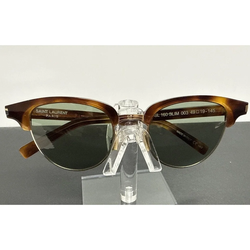 Saint Laurent SL 160 Slim 003 Sunglasses 49-19-145 Tortoise Shell No Case Flaws